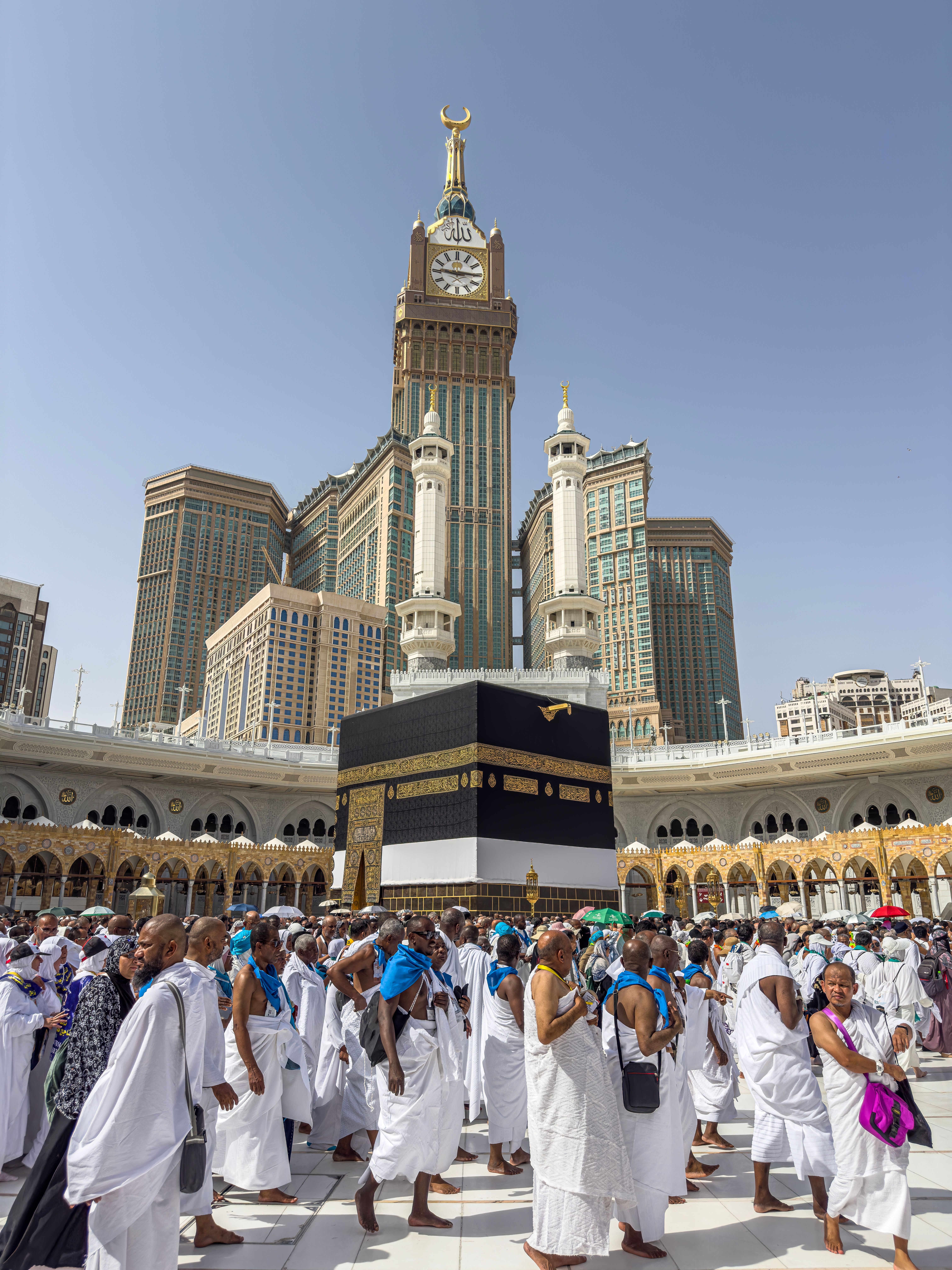Pilgrims performing tawaf around the Kaaba